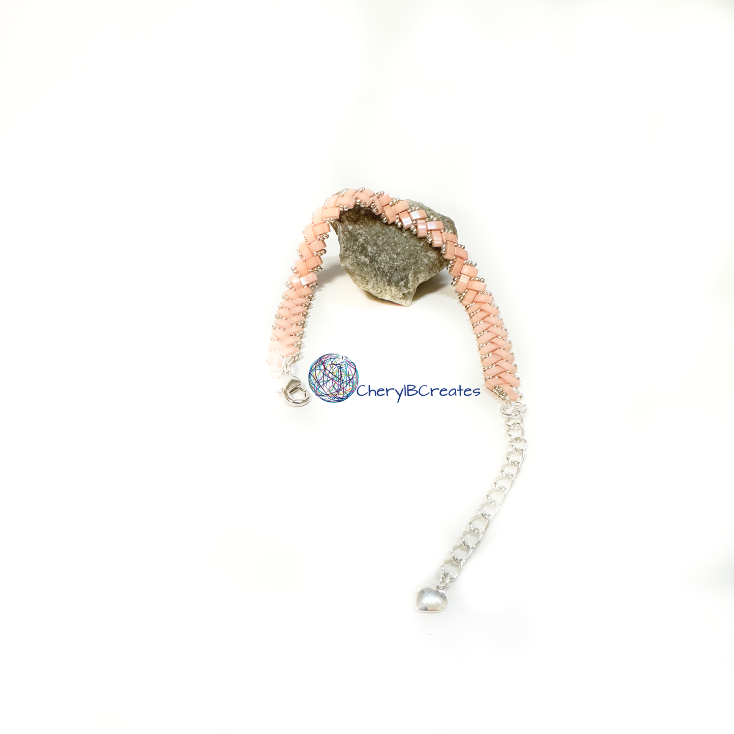 2 Wide Half Tila Herringbone Bracelet
