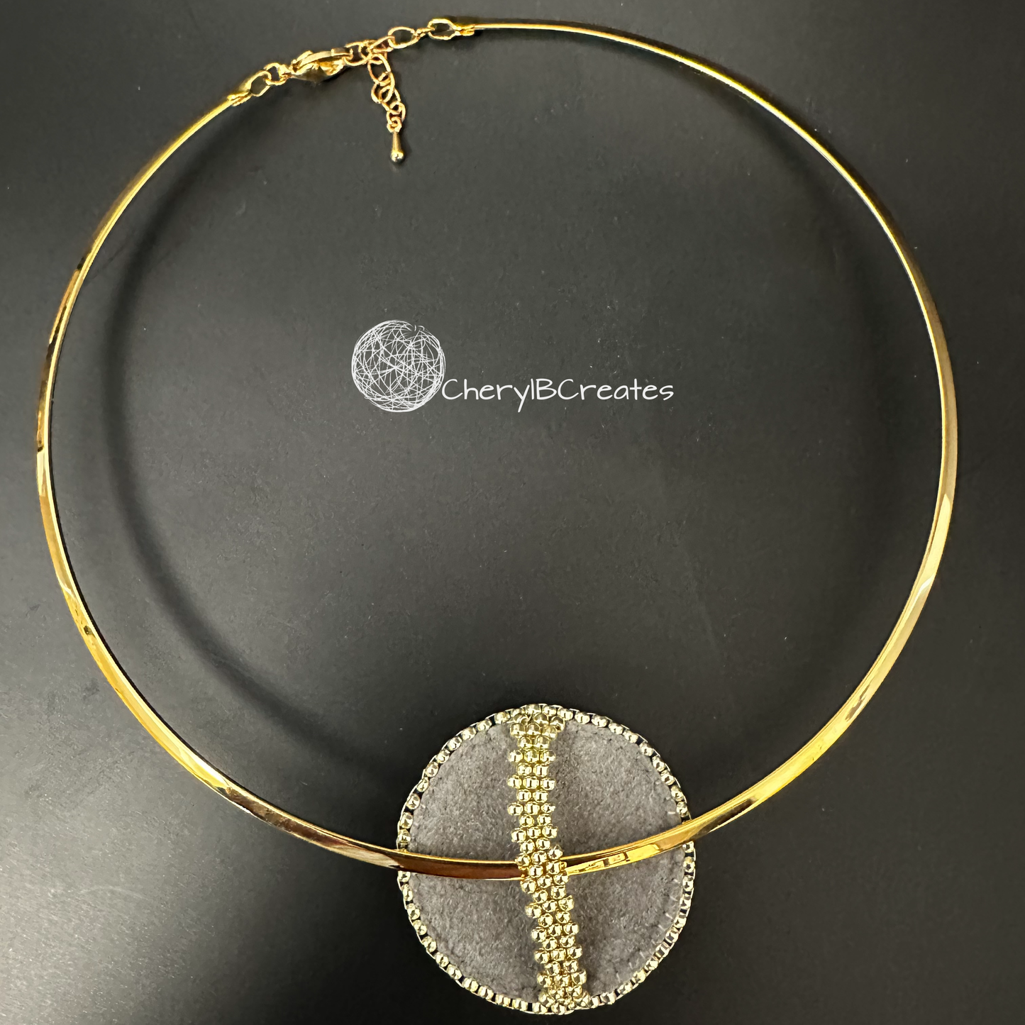 Gold Pave Pendant Necklace