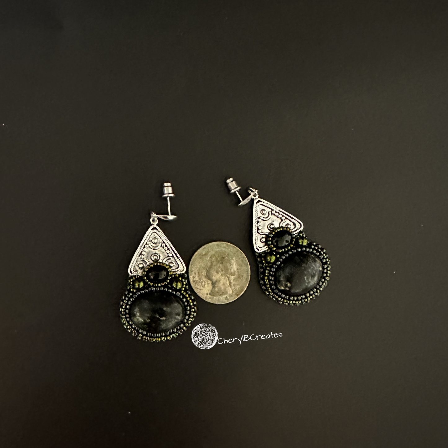 Green Jasper Earrings