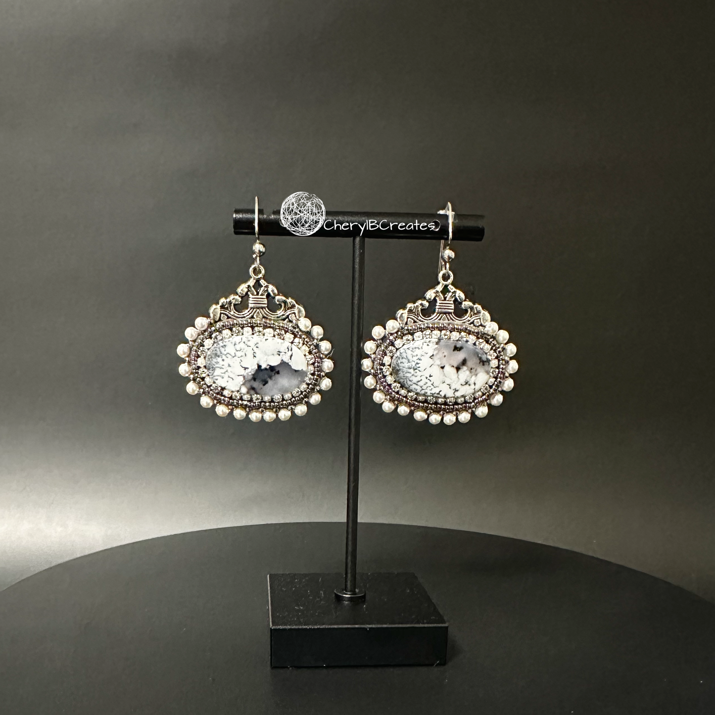 Dendrite Opal Earrings