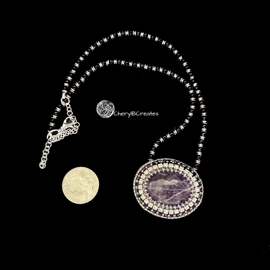 Chevron Amethyst Necklace