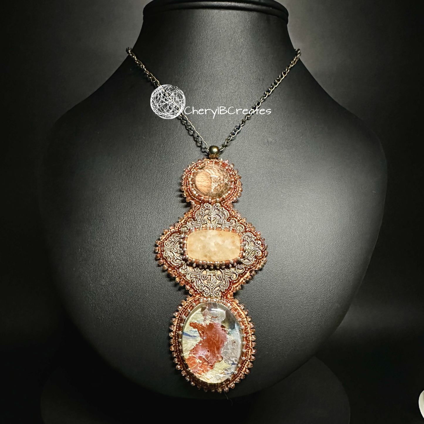 Bronze Trifecta Pendant Necklace