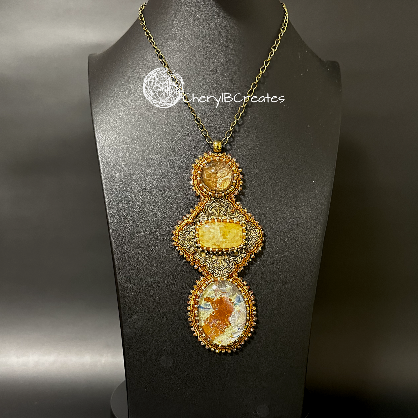 Bronze Trifecta Pendant Necklace