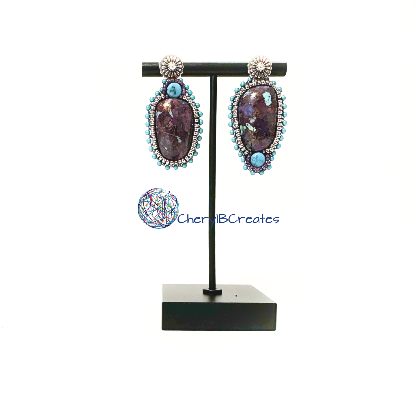 Purple Mohave Turquoise Earrings