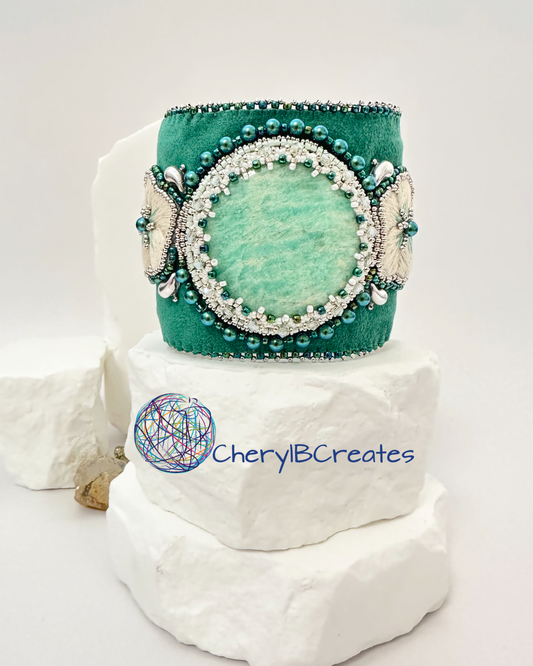 Amazonite Embroidered Bracelet