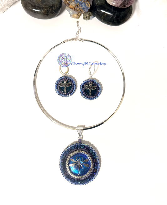Dragonfly Necklace Set