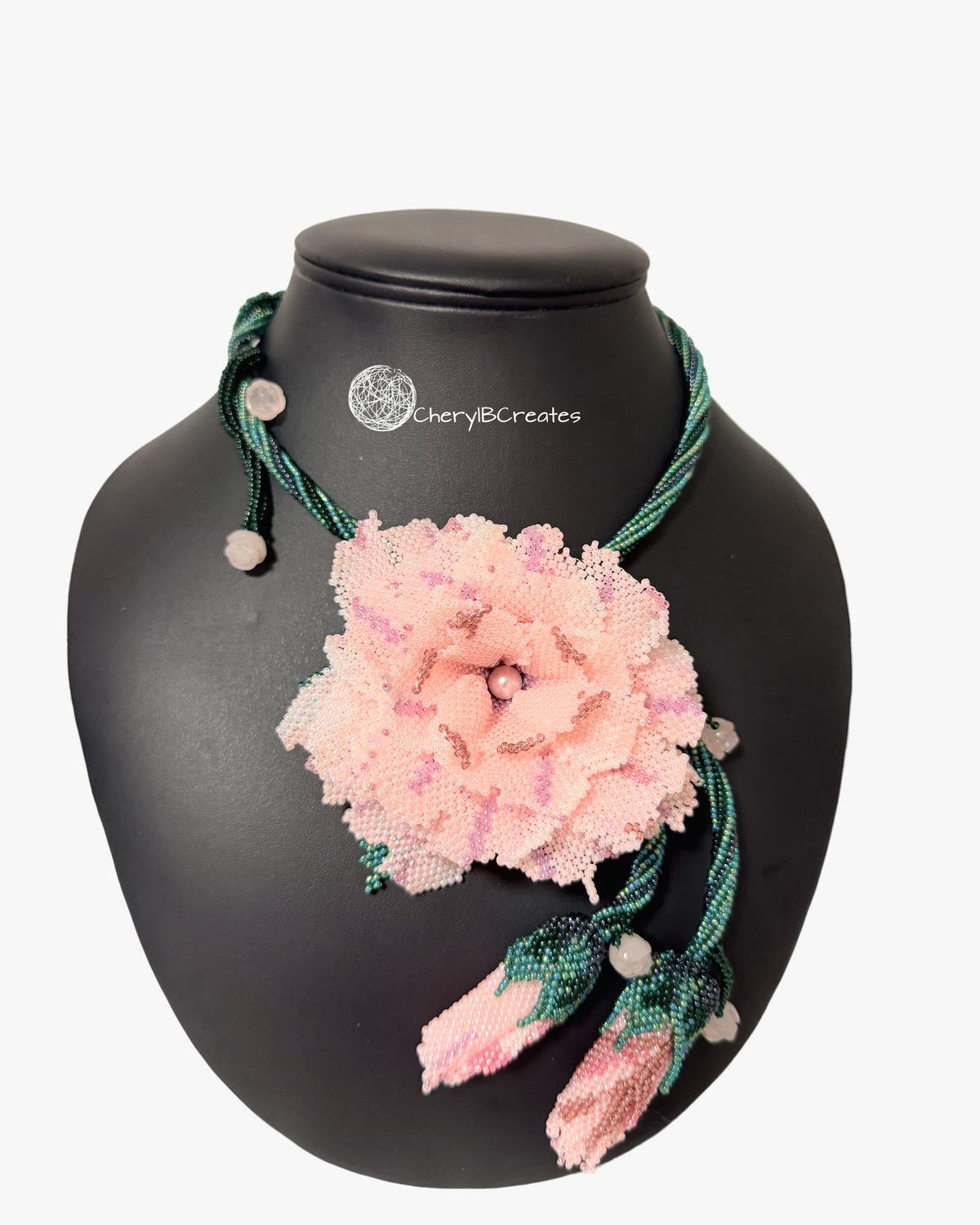 Beaded Rose Necklace