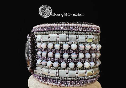 Amethyst Mist Statement Bracelet