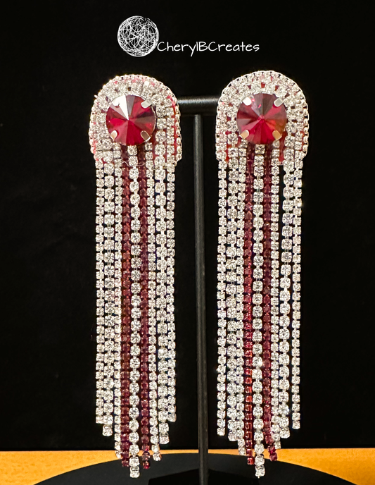 Dazzling Red Duster Earrings