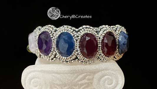 Faceted Gemstone Bracelet