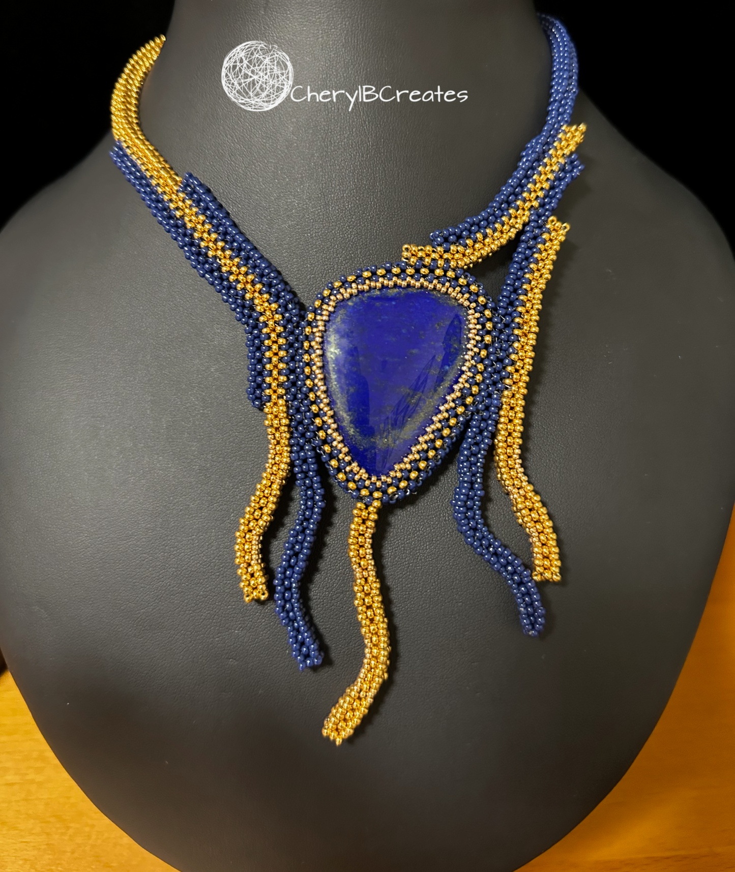 Curvy Lapis Necklace