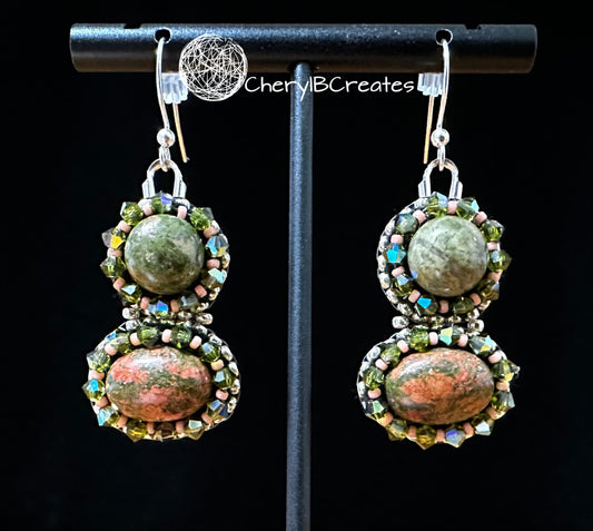 Unakite Necklace Set