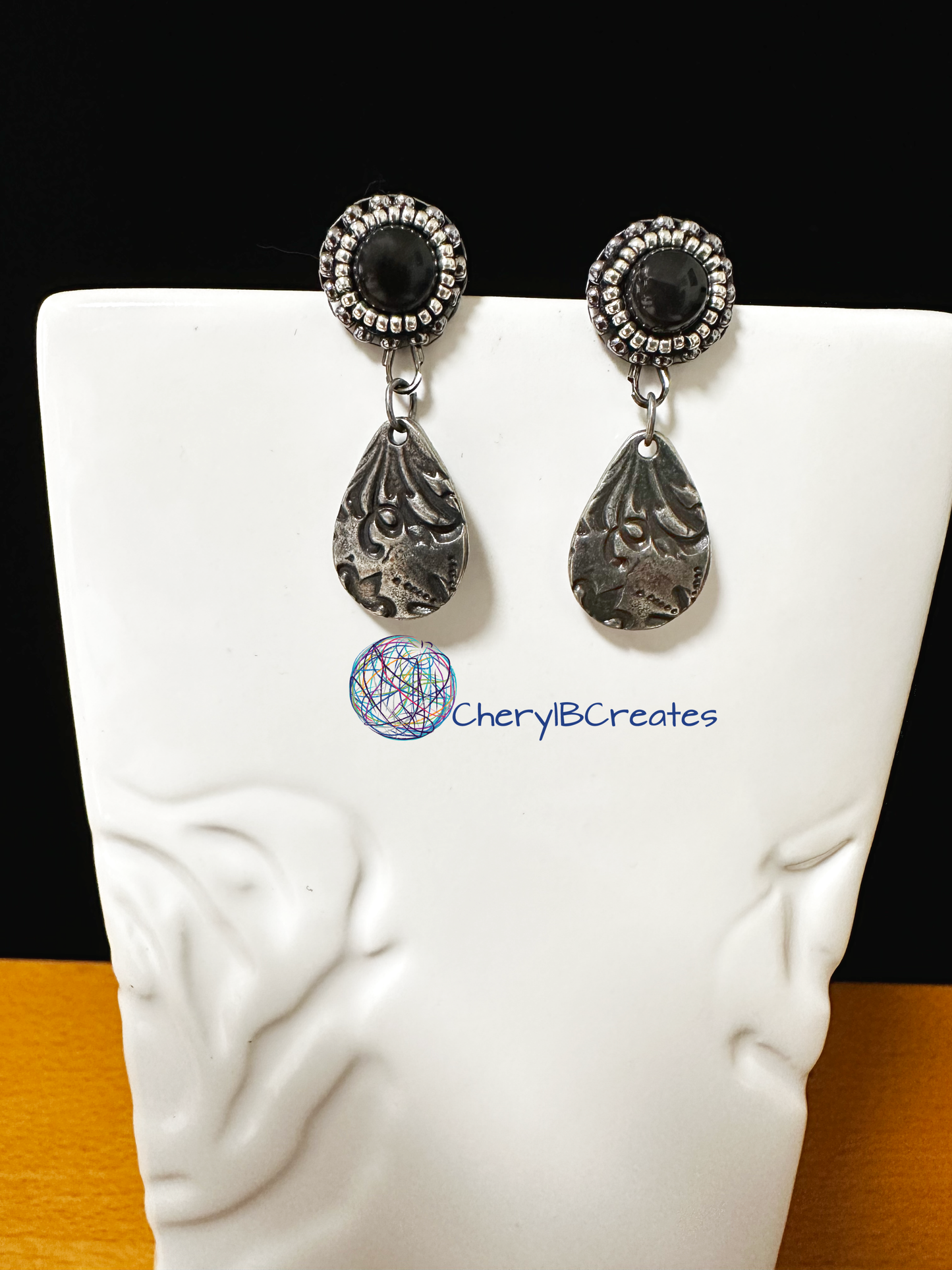 Cabochon and Charm Earrings
