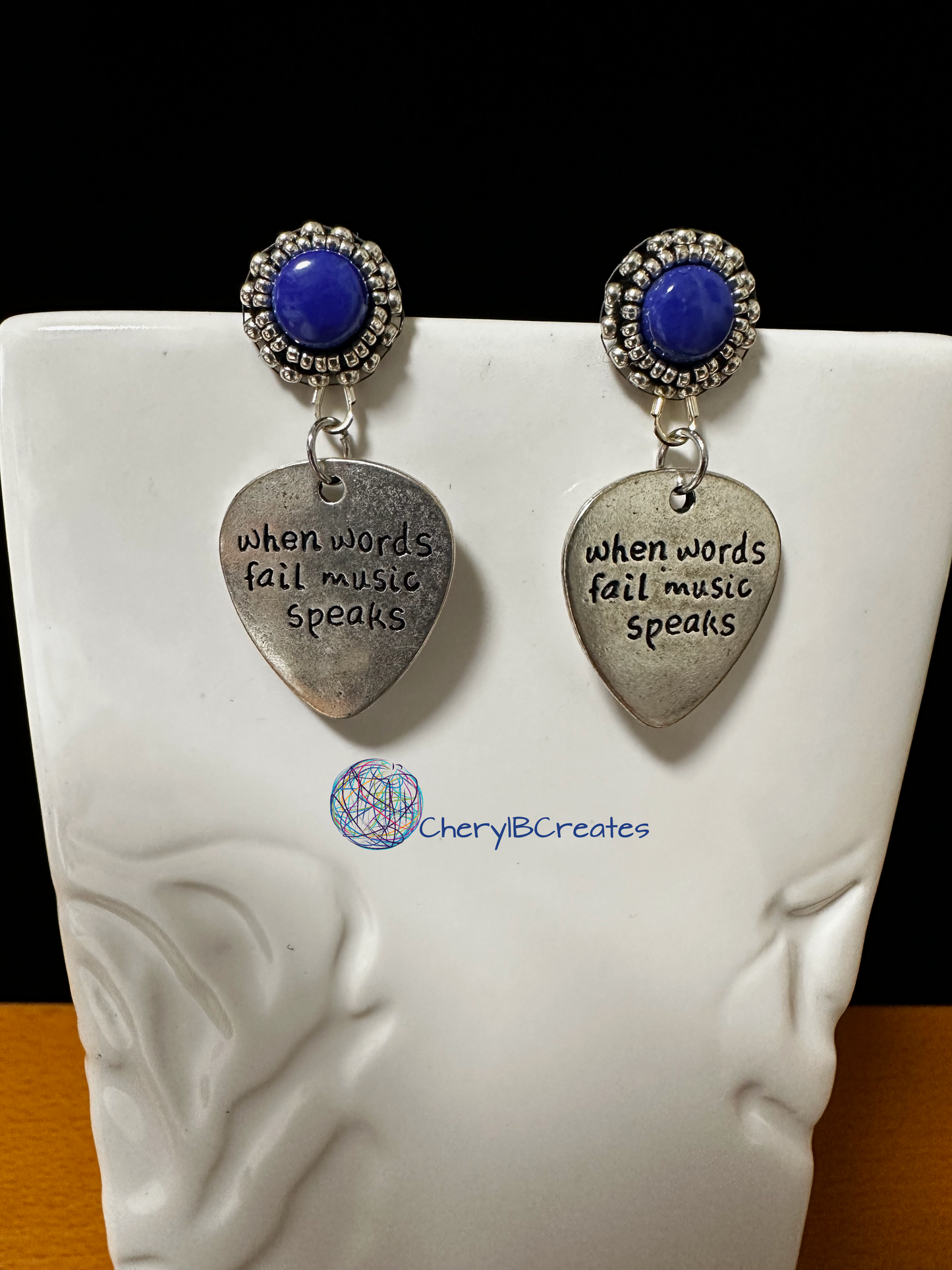 Cabochon and Charm Earrings