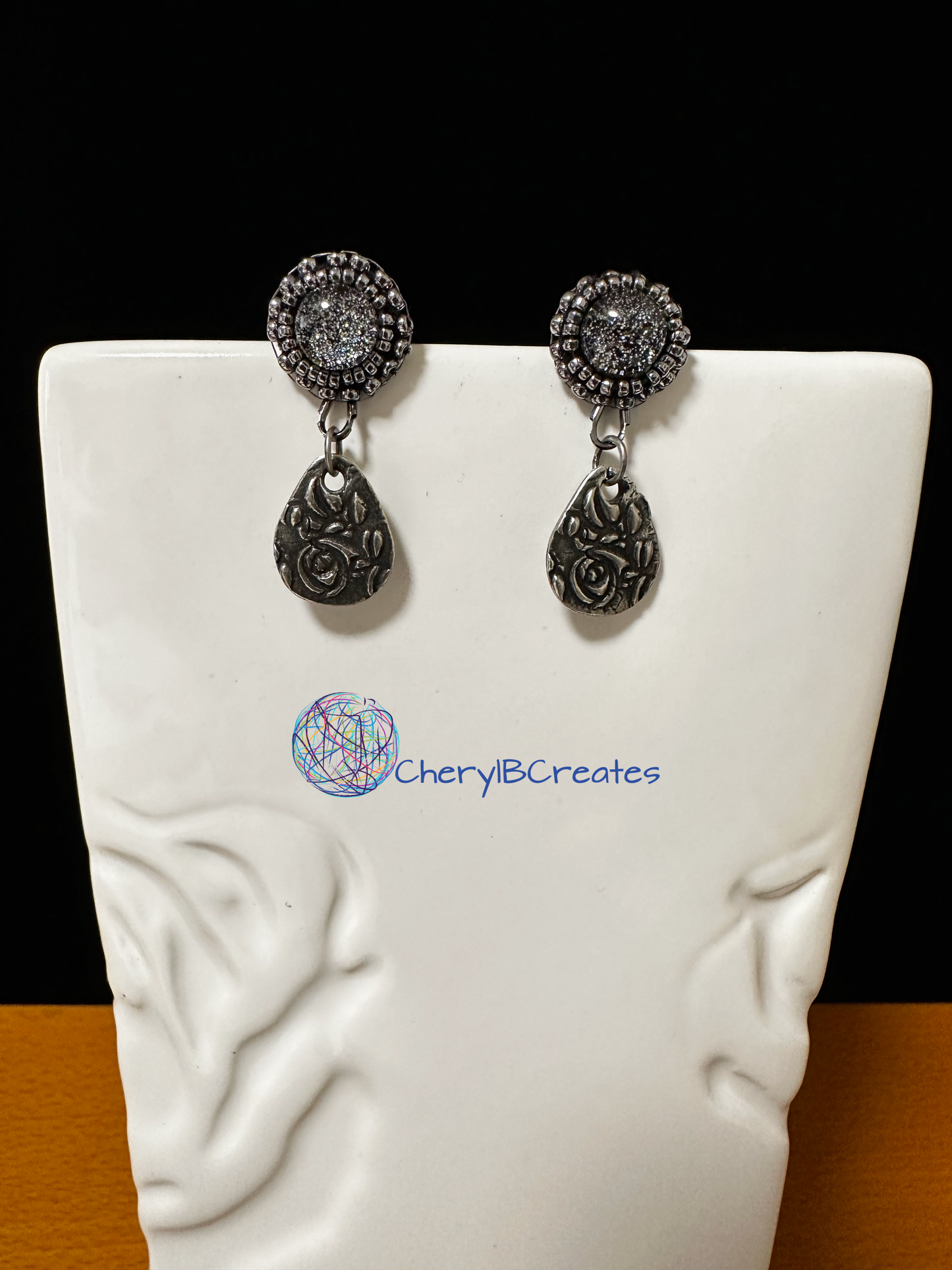 Cabochon and Charm Earrings