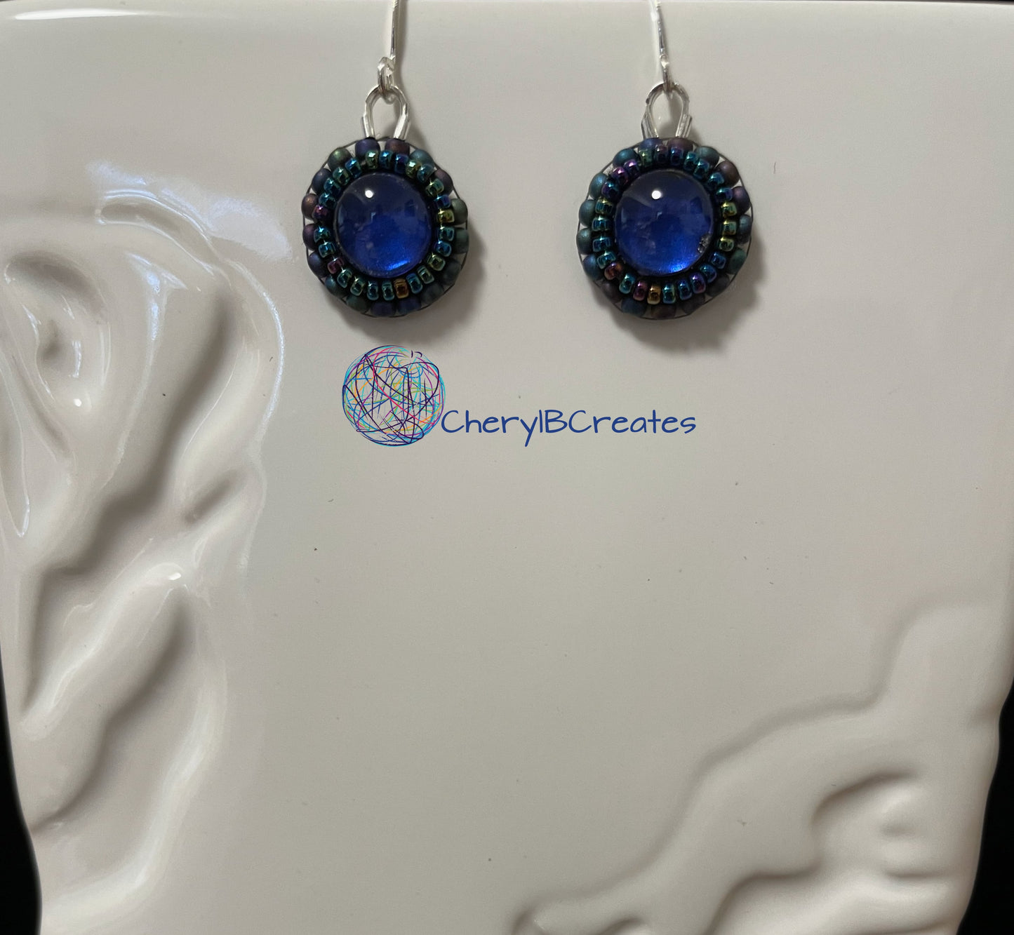 Dainty Stained Glass Earrings Small Size