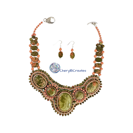 Unakite Bib Necklace