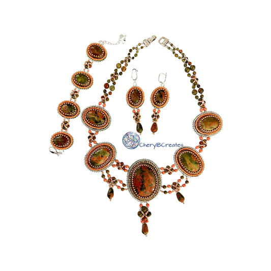 Unakite Royalty Earrings Option 2