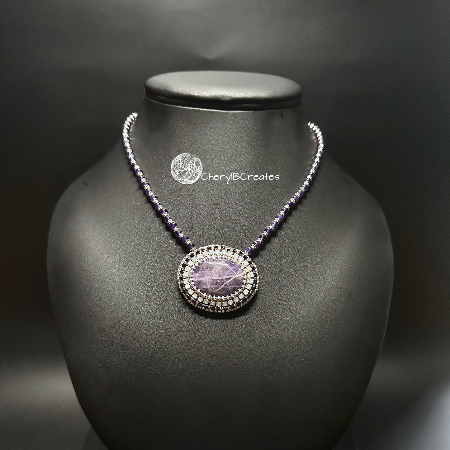 Chevron Amethyst Necklace