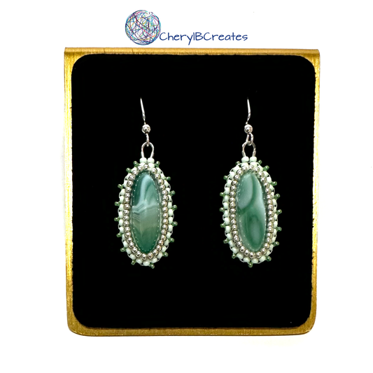 Green Agate Earrings
