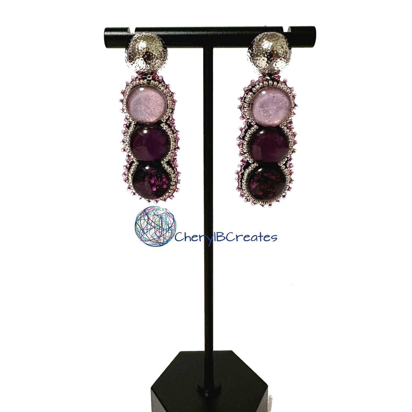 Triple Stained Glass Earrings