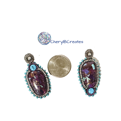Purple Mohave Turquoise Earrings