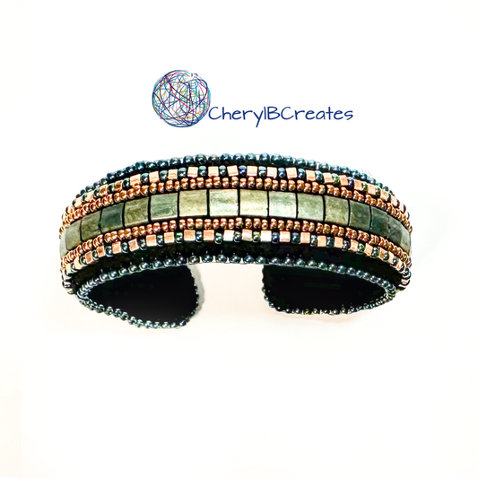 Bead Embroidered Tila Bracelet