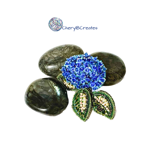 Hydrangea Necklace and Brooch