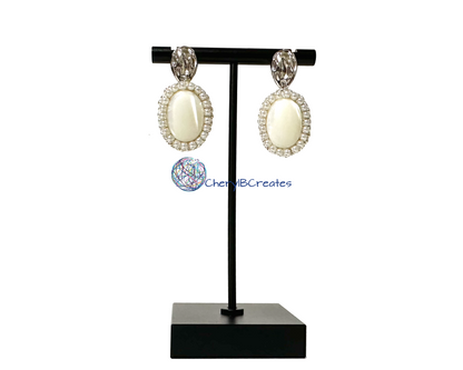 MOP Earrings Silver