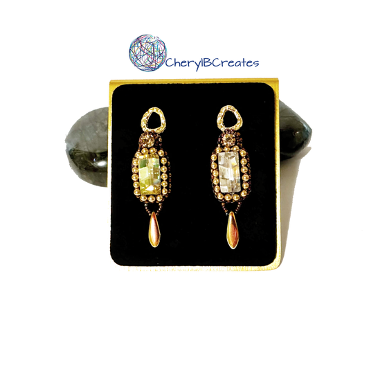 Luminous Crystal Baguette Earrings