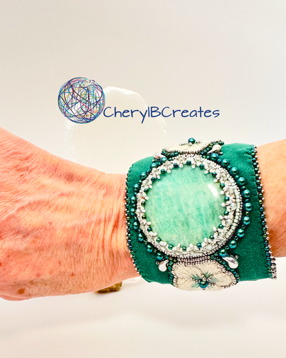 Amazonite Embroidered Bracelet