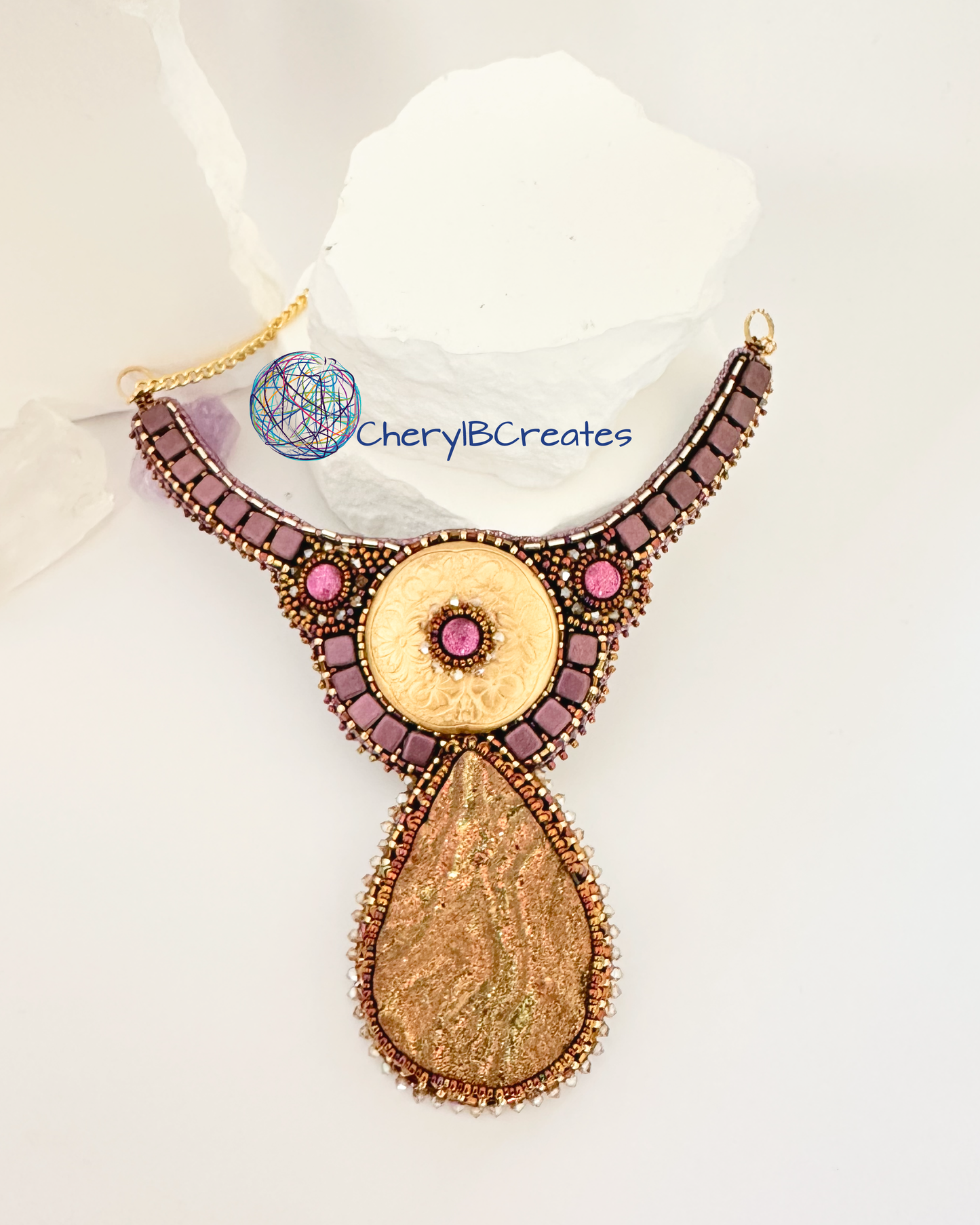 Gold Druzy Necklace
