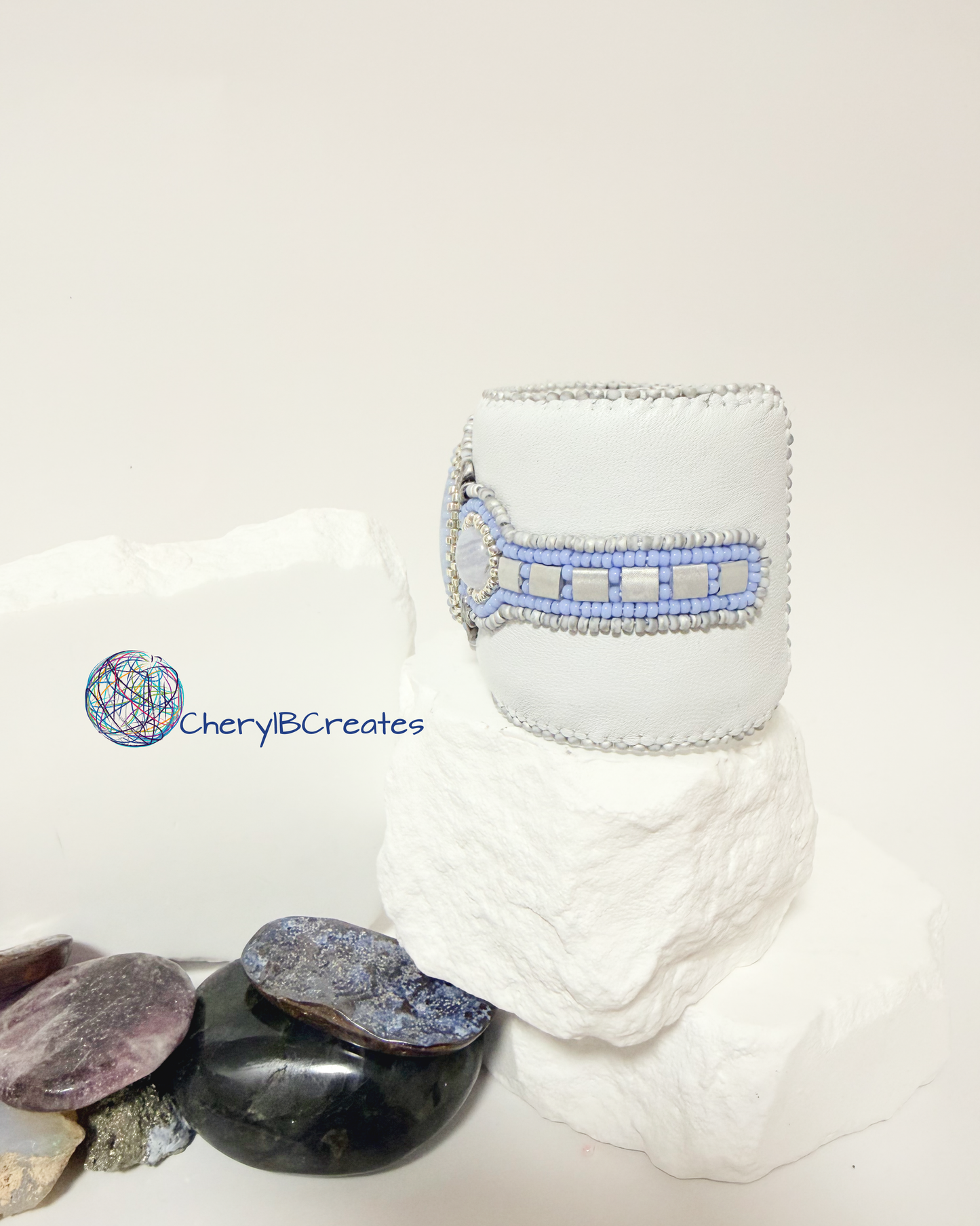 Blue Lace Agate Cuff Bracelet