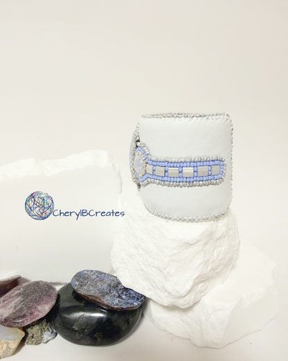 Blue Lace Agate Cuff Bracelet