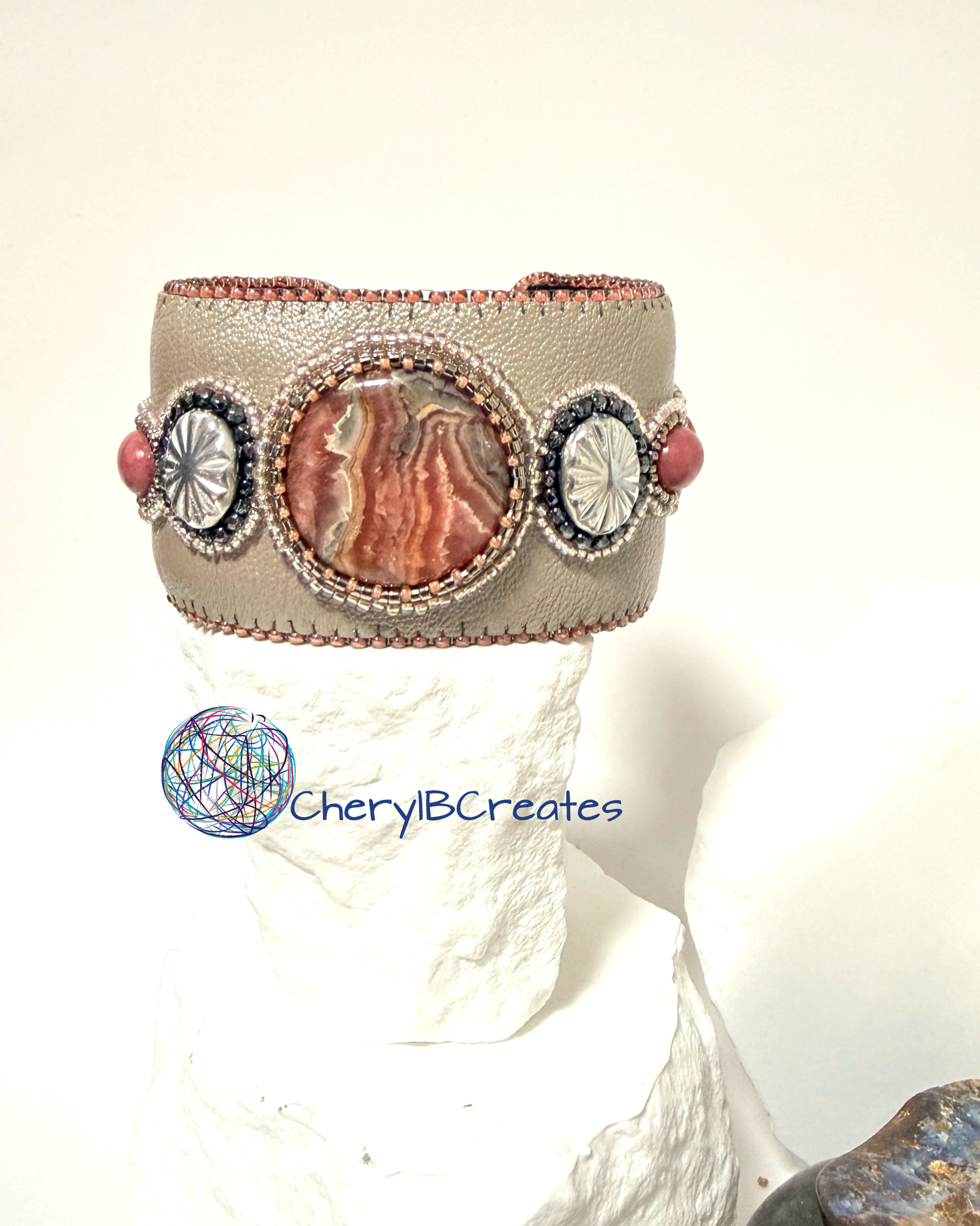Striped Agate Cuff Bracelet