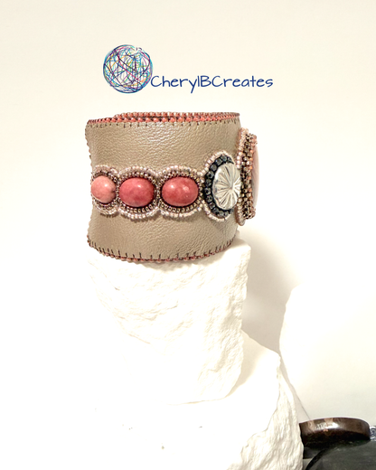 Striped Agate Cuff Bracelet