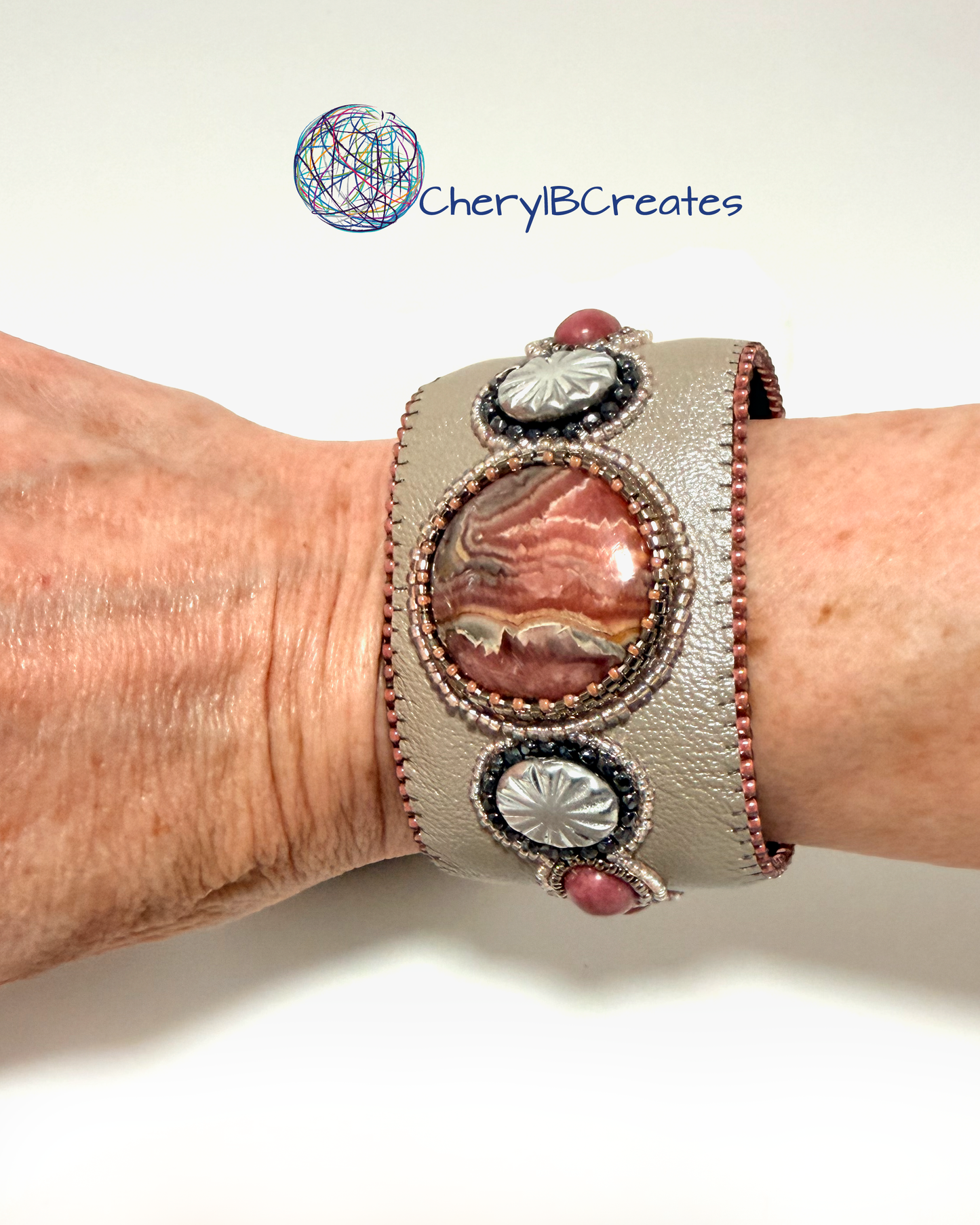 Striped Agate Cuff Bracelet