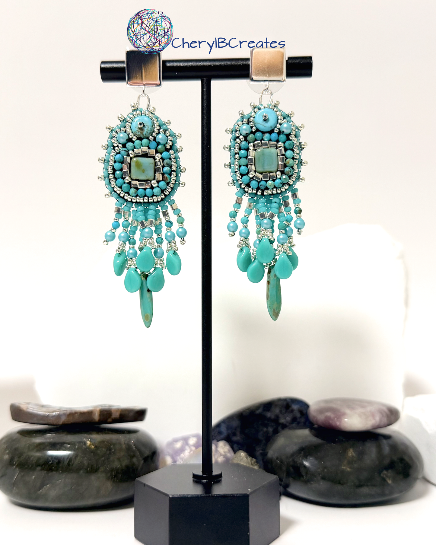 Turquoise Fringed Earrings