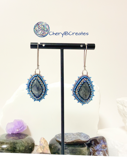 Labradorite Freeform Earrings