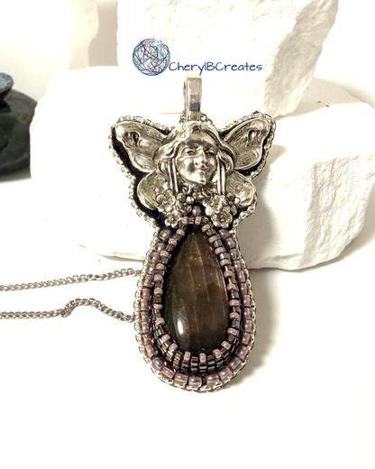 Enchanted Fairy Labradorite Pendant Necklace