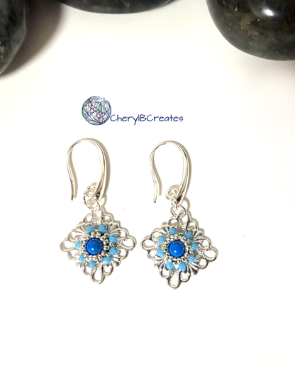 Little Diamond Filigree Earrings