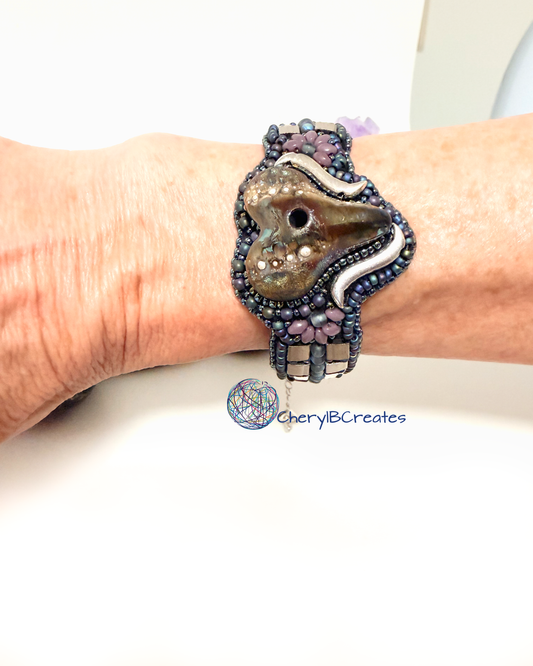 Artisan Heart Raku Pottery Bracelet