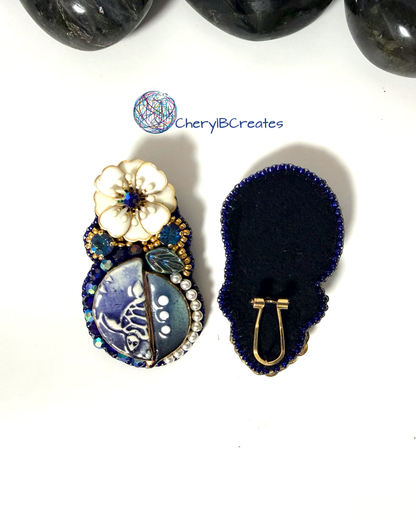 Clay Turtles and Enamel Flower Earrings
