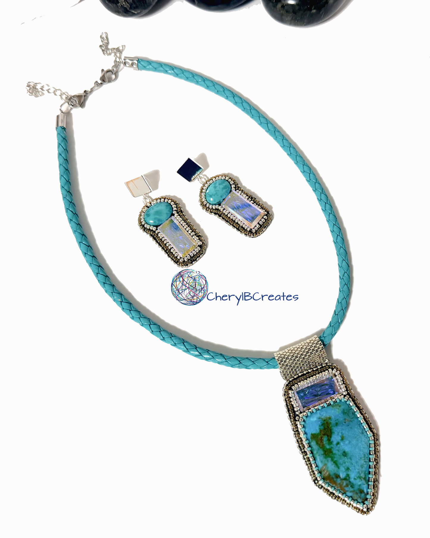 Kingman Shield Necklace and Earring Set