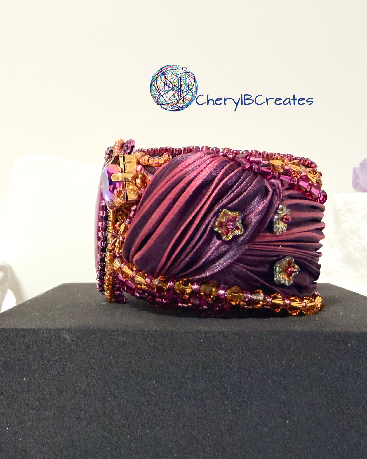 Brazilian Agate Shibori Cuff Bracelet