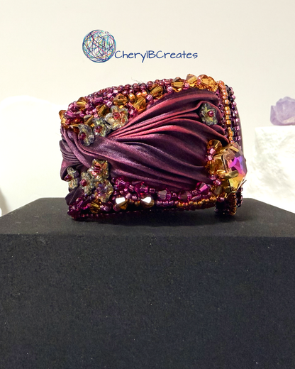 Brazilian Agate Shibori Cuff Bracelet