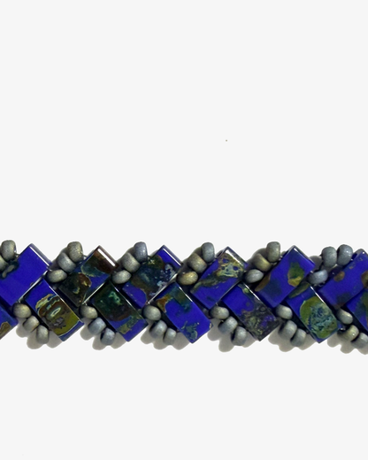 1 Wide Half Tila Herringbone Bracelet-7.5 inches plus extension