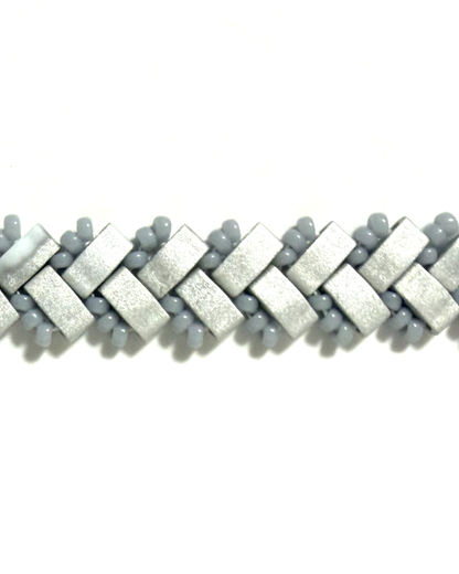 1 Wide Half Tila Herringbone Bracelet-7.5 inches plus extension