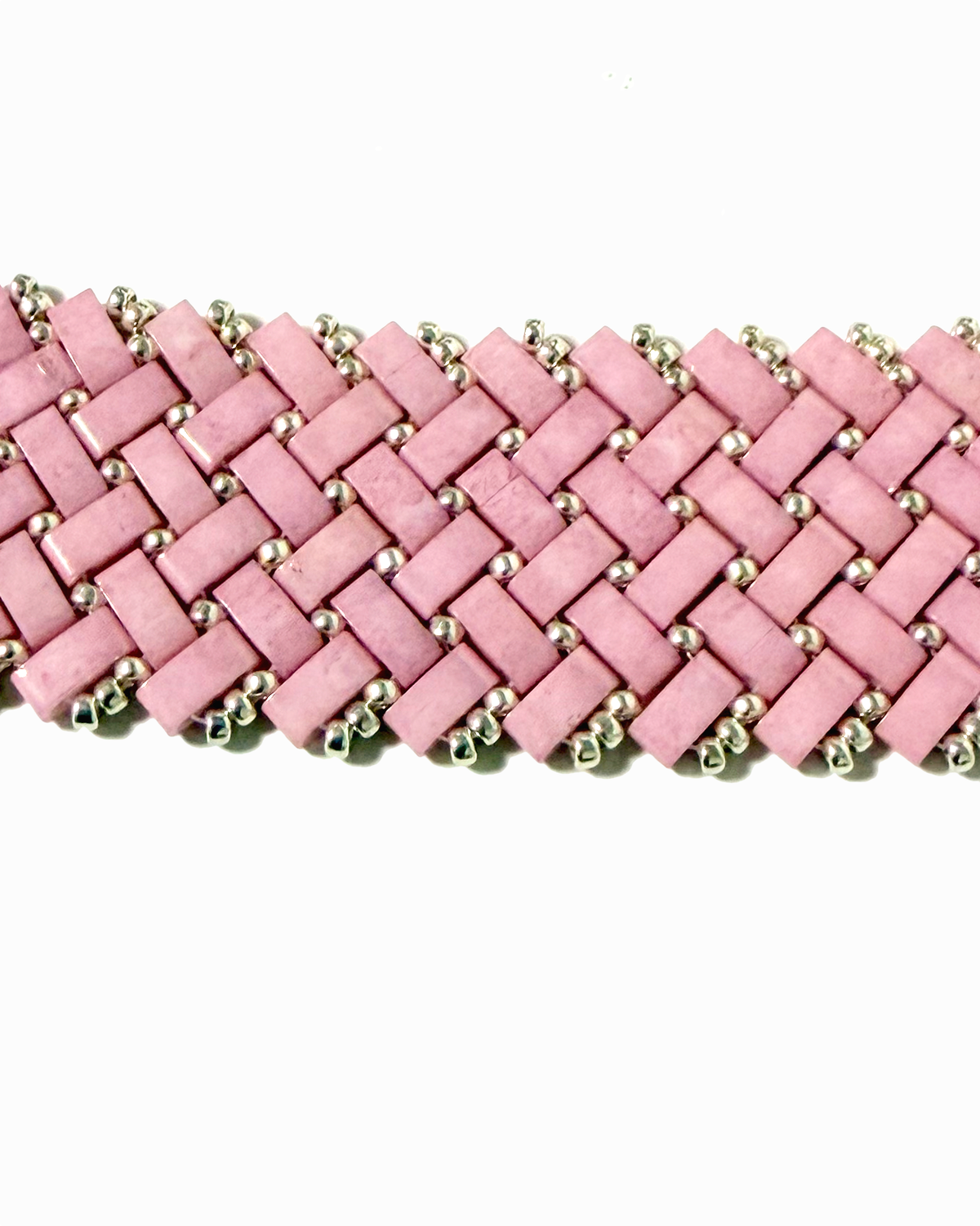 3 Wide Half Tila Herringbone Bracelet