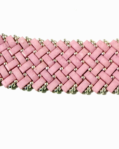 3 Wide Half Tila Herringbone Bracelet